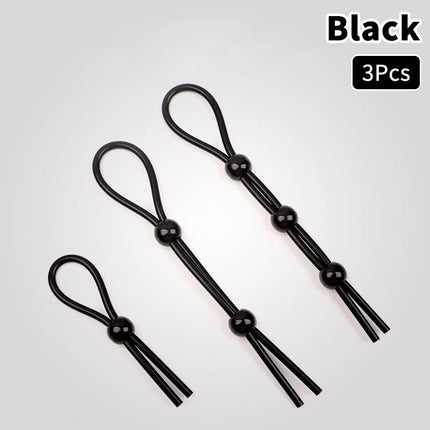 Adjustable Colorful Ejaculation Delay Erection Rings Rope Binding Ball Stretcher Sperm Penis Ring Male Lock Rope Adult Sex Toys