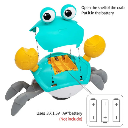 Dancing Crab Run Away Toy for Babies Crawling Interactive Escape Crabs kids electronic toys Birthday Christmas Gifts No Battery