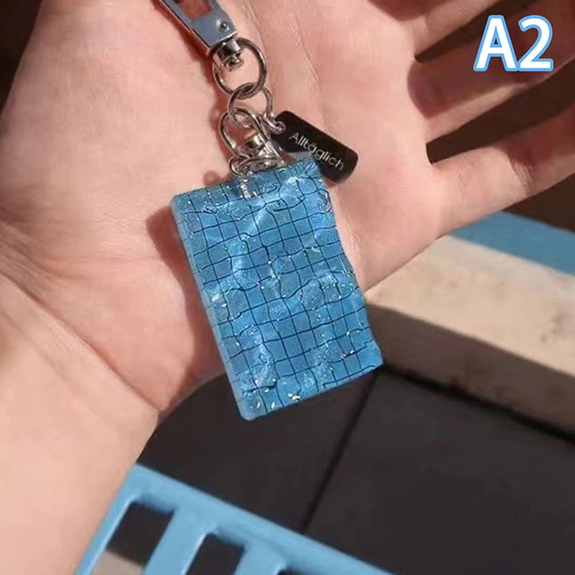 Creative Swimming Pool Keychain Wavy Keychain Decorations Car Key Ring Swimming Pool Keychain Alltaglich Pendant Swimmer's Gift