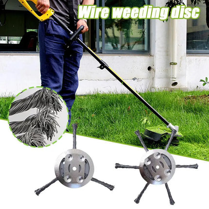 Universal Grass Trimmer Head Steel Wire Wheel Brush Disc Garden Trimmer Head Weed Weed Brush Cutter Head Lawn Mower For Garden