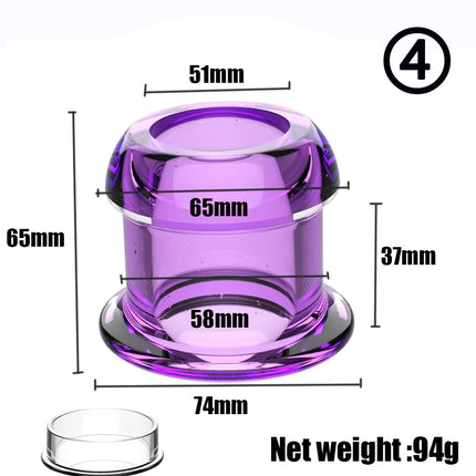 Transparent Hollow Anal Plug Set with Lids Leak-Proof Design Discreet Wear Anal Dilator Kit for Exploration Sex Toys
