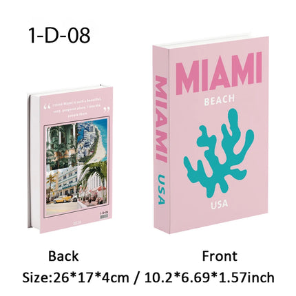 New Travel Decorative Books Book Decoration Luxury Fake Books Decor Table Storage Box Shelf Ornaments Interior Desk Aesthetic