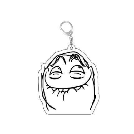 Funny TrollFace Keychain for Accessories Bag NoMeGusta Rage Face ForeverAlone Pendant Key Chain Ring Keyring Jewelry Fans Gifts