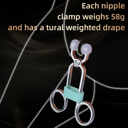 QKKQ Handheld Stainless Steel Nipple Clamp Nipples Stimulator Sexy Tools Teat Bondage For Women Couple Intimate Game BDSM Toys