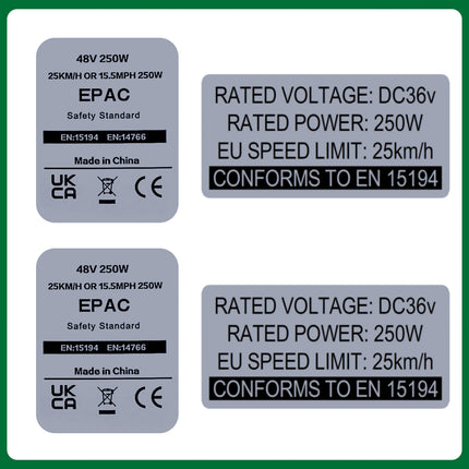 EBIKE Sticker, 36V 48V 250W Electric Bike Lable, Compataible for Bafang Tongsheng and other Brand 500W-1500W Conversion Kit