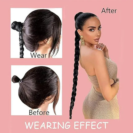 30Inch Synthetic Long Braided Ponytail Hair Extension DIY Hairpiece  Ponytail for Women Suitable for Daily Use