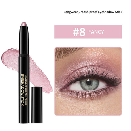 Waterproof 10 Colors Crease-proof Eyeshadow Pencil Stick Lasting Glitter Shimmer Matte Eye Shadow Highlighter Pen Eyes Makeup