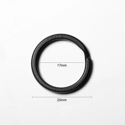 Black Titanium Keyring Car Men Flat Key Chain Rings Holder Lightweight EDC ARC Keychain Buckle for Accessories Gadgets Wholesale