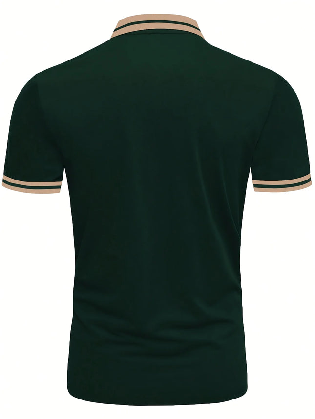 2026 Hot Men's Short Sleeved Polo Shirt 3D Digital Men's Fashion High-end Men's Simple Fashion Printed Summer Polo Shirt