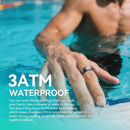 New ECG Smart Ring Heart Rate Blood Pressure Oxygen Body Temperature Sleep Monitoring Rings Waterproof Fitness Sports smartring