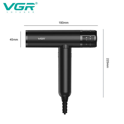 VGR Hair Dryer Professional Blow Dryer Brushless Direct Current Motor Household 110000 RPM Powerful Hair Dryer for Salon V-427