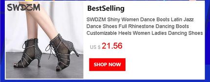 SWDZM Ballroom Women Latin Dance Shoes Modern Pole Dance Shoes Salsa Tango High Heel Adjustable Latin Shoes For Girls Ladies