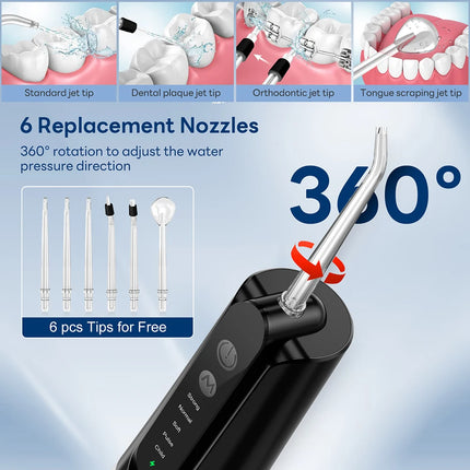 INSMART Water Flosser Dental Portable Oral Irrigator Water Flosser Teeth Whitening Waterproof Water Floss 270ML Teeth Cleaner