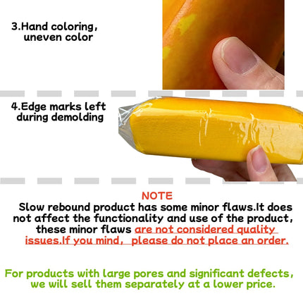 Squishy Simulated Long Bread Squeeze Toy Stress Relief Slow Rising Sensory Fidget Toys for Anxiety ADHD Kids Adults Squeeze Toys