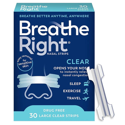 30/60/90PCS Breathing Nose Strips Extra Strength Sport Nasal Strip Better Sleep Non-Invasive Anti Snoring Strips for Adult Child