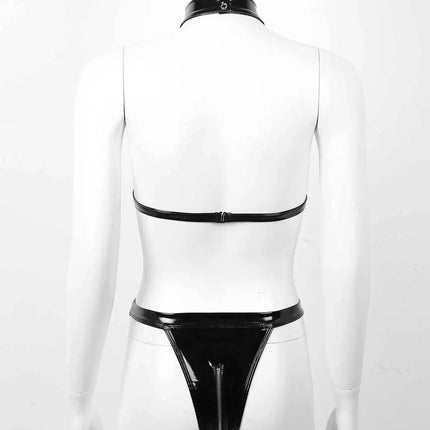 Sexy one-piece underwear with zipper, no crotch, sex teddy bear women's lacey sheer erotic lingerie