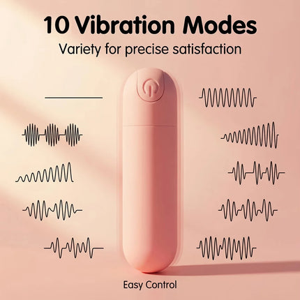 G Spot Bullet Vibrator Nipple Clitorals Stimulator USB Rechargeable for- 10 Modes Portable Waterproof Mini Vaginal Anal Massager