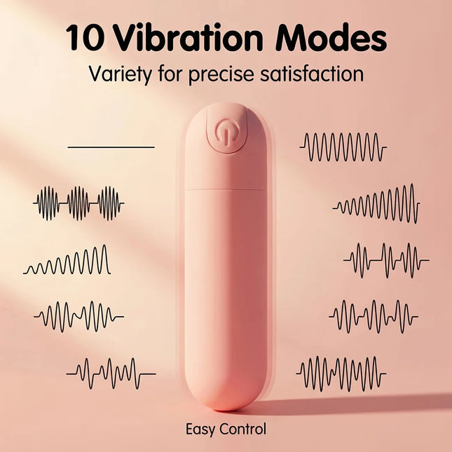 G-Spot Bullet Vibrator Nipple Clitoral Stimulator USB Rechargeable - 10 Modes Portable Waterproof Mini Vaginal Anal Massager