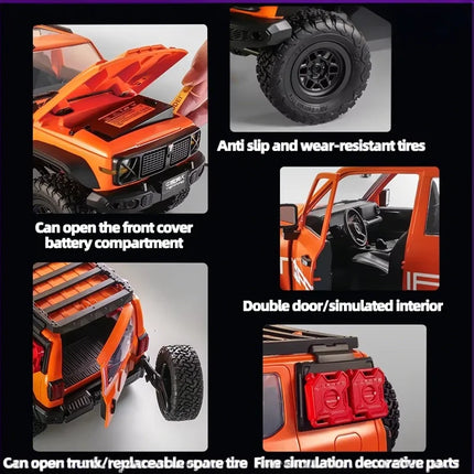 MN300 1:12 4WD RC Rock Crawler Off-Road Truck With 280 Motor Metal Chassis 2.4G Remote Control Climbing Vehicle Adults Car Gifts