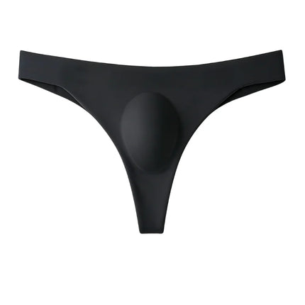 Men's Ultra-Thin Ice Silk Nylon Thong Sexy Seamless G-String Intimate Date Night Underwear Breathable T-Back Plus Size S-6XL
