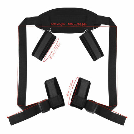 Sexy Nylon BDSM Bondage Kits Handcuffs Ankle Cuffs Sex Games Leather Whip Sex Toys For Couples Women Adult Exotic Accessories