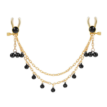 Bell-equipped Nipple Clamp Tassel Design BDSM Flirting Is Suitable for Couples Adjustable Nipple Clamp Chain