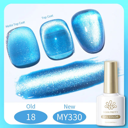 BORN PRETTY 10ml Silver Water Light Cat Magnetic Gel Nail Polish Nail Supplies Vernis Semi Permanent Gel for Fall Winter Nails