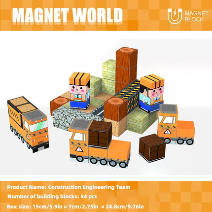 Magnetic Building Blocks Stacking and Free Assembly Set Educational and Intelligent Building Blocks Toys That Stimulate Imaginat