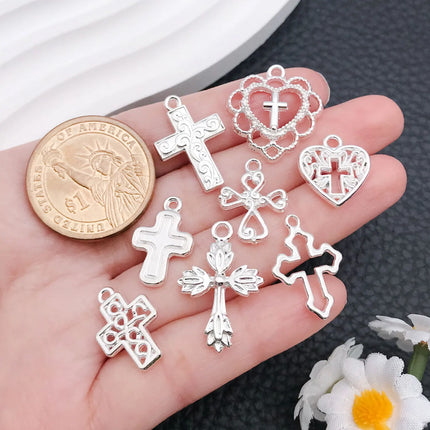 20/100 Styles Antique Silver Crosses - Perfect for Handmade Jewelry like Necklaces, Bracelets & Earrings"