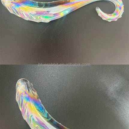 Sea Horse Glass Anal Plugs Wholesale Glass Masturbation Erotic Toys Pink Purple Black Green Blue Crystal Glass Dildos for Women