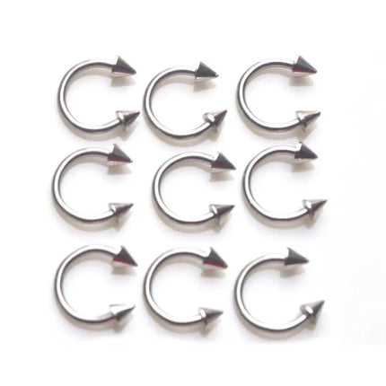 45/90PCS Stainless Steel Body Piercing Jewelry Nose Ring Tongue Bars Navel Eyebrow Lip Labret Piercing Jewelry Horseshoe Rings