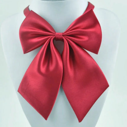 Solid Color Bright Collar Flower for Girls College Style No Hand Knotting Student Uniform Bow Tie Simple Daily Shirt Accessories