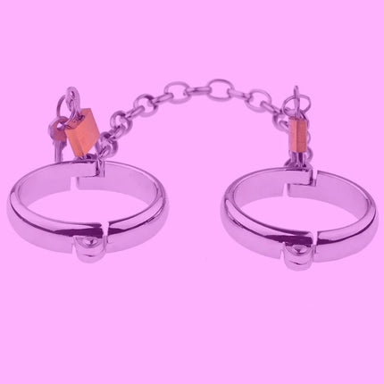 Elegant Rose Gold Cross Bracelet & Rings – Stylish Jewelry with Versatile Restraint Potential for Sensual Play