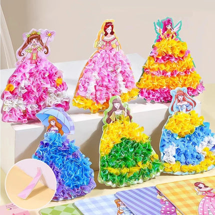 Children's Fabric Art Craze Poke Drawing Craft Toys Creative Puzzle Puncture Painting Poking Sticker Kids Birthday Gift For Girl