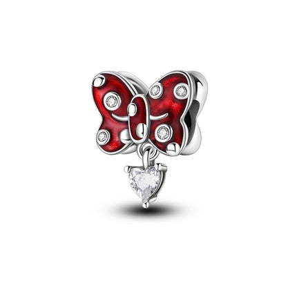 Charms Plata De Ley 925 Red Color Series Charm Red Elephant Animal Fruit Beads of Original Fits Women Anniversary Jewelry Charms