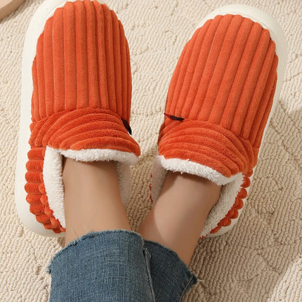 Bebealy New Winter Men Slippers Warm Cotton Shoes Men Indoor Fluffy Fuzzy Men Boots Outdoor Nonslip House Ankle Boots Shoes Men