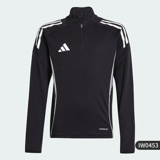 Adidas Authentic Soccer Boys' Semi-Zip Sport Slim Fit Sweatshirt IW0453