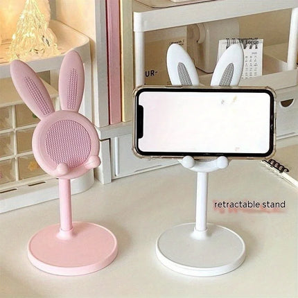 Cute Rabbit Mobile Phone Stand Desktop Can Be Lifted And Adjusted Desktop Lazy Person Selfie Watch Video Music Support Bracket