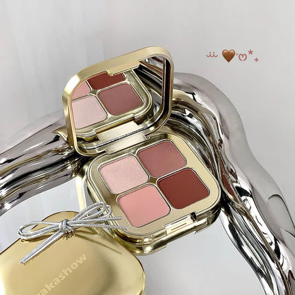 Kakashow sunset magic eye shadow plate pearl matte earth color Korean makeup eye shadow ﻿