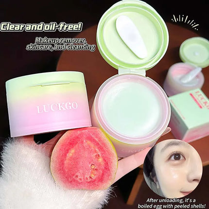 Mild non-irritating Makeup Remover LUCKGO Guava Plant Extract Deep Clean, Moisturizing, Strong Eye Makeup Removal power