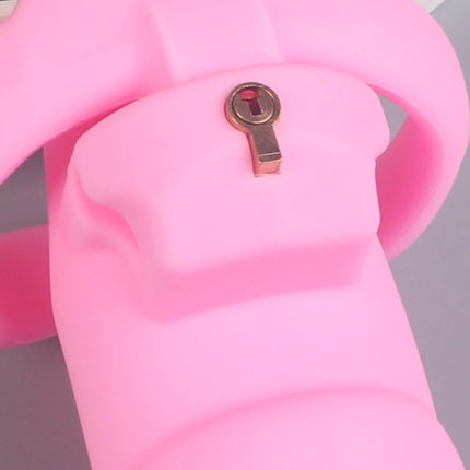Pink Eagle Eye Silicone Chastity Cage, 2 Sizes, Comfort Breathable Chastity Device for Men