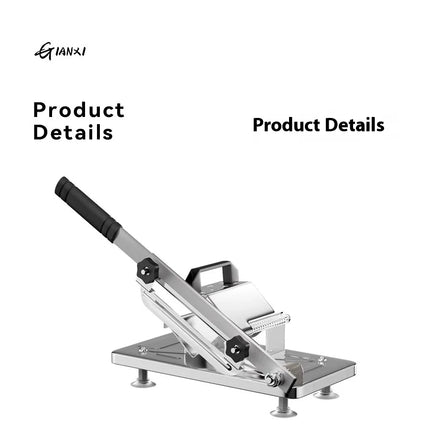 GIANXI Mutton Roll Slicer Machine Stainless Steel Meat Slicer Beef Thin Slice Frozen Meat Household Barbecue Hot Pot Cooking