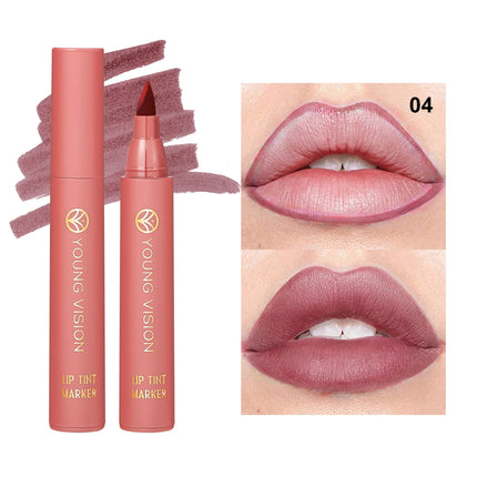 6-color double-ended lip pencil, lip oil, liquid watercolor lip pencil, moisturizing and easy-to-apply lip gloss