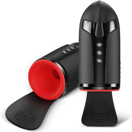 Male Masturbator Penis Training Vibrator Glans Massage Testicle Stimulator Delay Stamina Trainer Blowjob Machine Sex Toy for Men