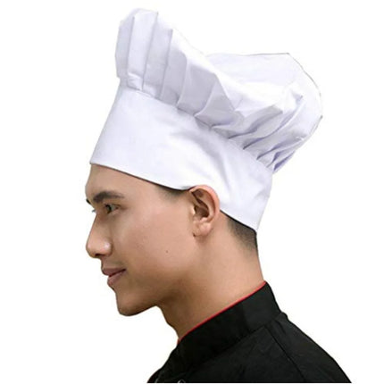 Hyzrz Chef Hat Adult Adjustable Elastic Baker Kitchen Cooking Chef Cap