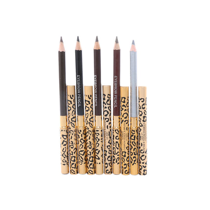 1PC Eyebrow Pencil Waterproof Longlasting Leopard Eyeliner Make Up Tool Maquiagem Eye Brow Shadows Pencil+Brush Cosmetic Pen
