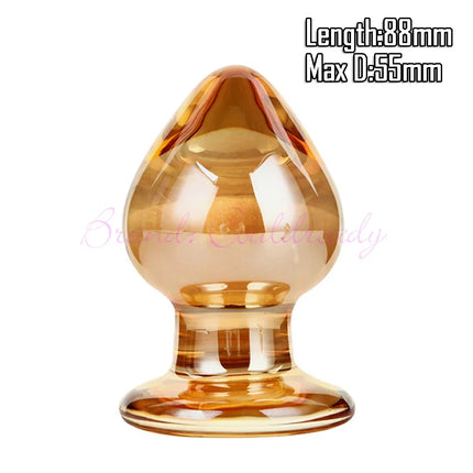 Large Crystal Butt Plug Vagina Ball Big Pyrex Glass Anal Dildo Bead Adult Sex Toys for Women Men Gay Masturbator