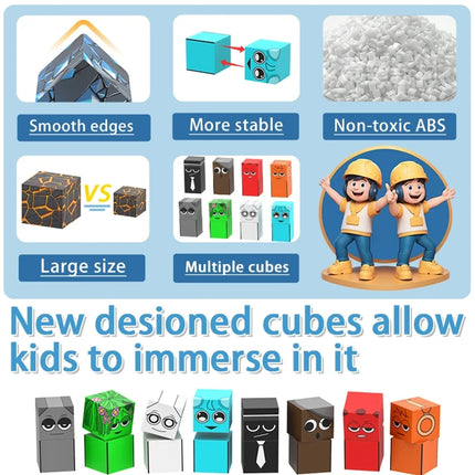 Sprunki Figures Magnetic Blocks Set Build Mine Magnet World Frozen Edition Sensory Toys Princess Castle Birthday Gifts for Kid