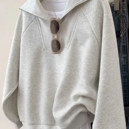 ay Hooded Zipper f Zip Women's Sweatirt Autumn Winter New Sle Lazy Capl Outerwear Top Korean Sle Long Sve