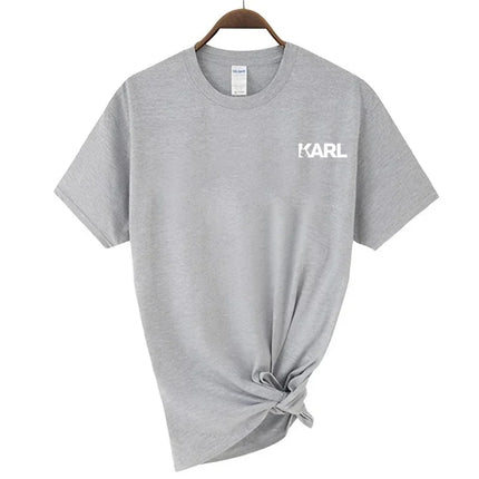 Fashion Casual Brand Karls T Shirt Men Women Cotton Short Sleeve O-neck Tshirt Men's Women's Summer Top Tee Shirt